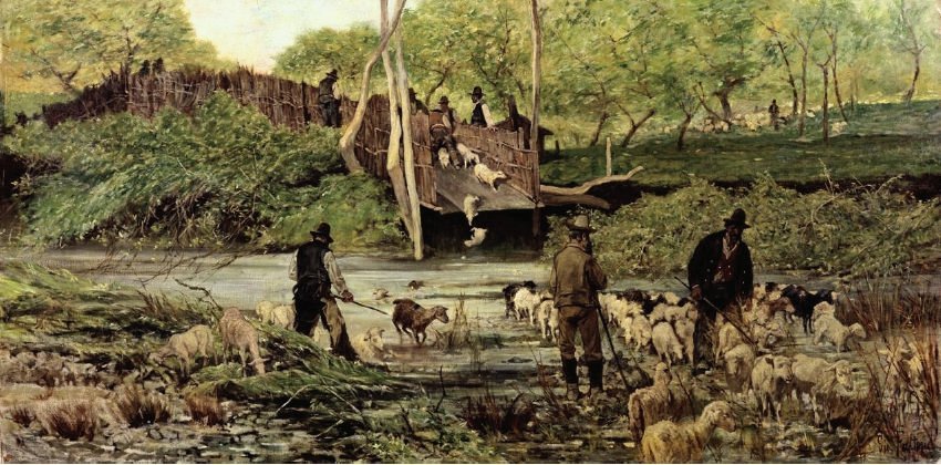 G. Fattori Il salto delle pecore G. Fattori Il salto delle pecore
