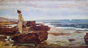 F. Gioli Donna sugli scogli