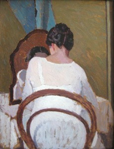The. Ghiglia Women in the mirror O. Ghiglia Donna allo specchio